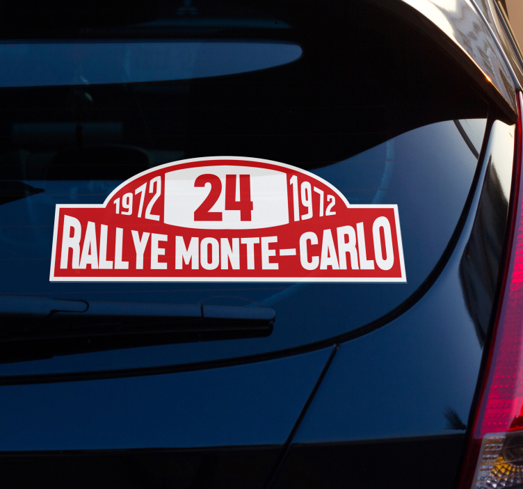 Rallynummer monte-carlo bil klistermärke - Tenstickers