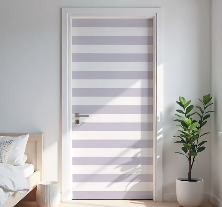 Randig design klistermärke för dörr - Tenstickers