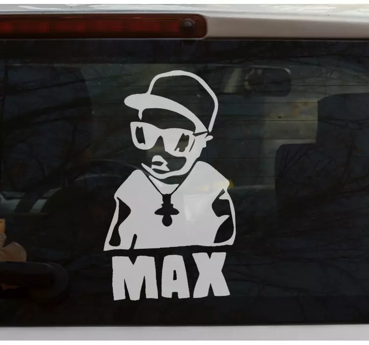 Rappare baby med napp baby ombord klistermärke - Tenstickers