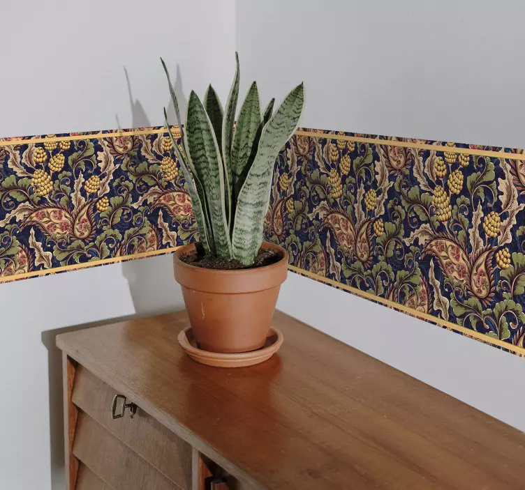 Realistisk paisley illustration kantklistermärke - Tenstickers