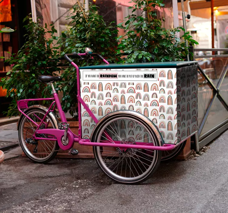 Rainbow offert för lastcykel klistermärke - Tenstickers