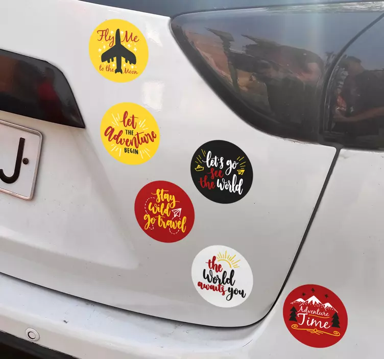 Resenärer märker bil klistermärke - Tenstickers