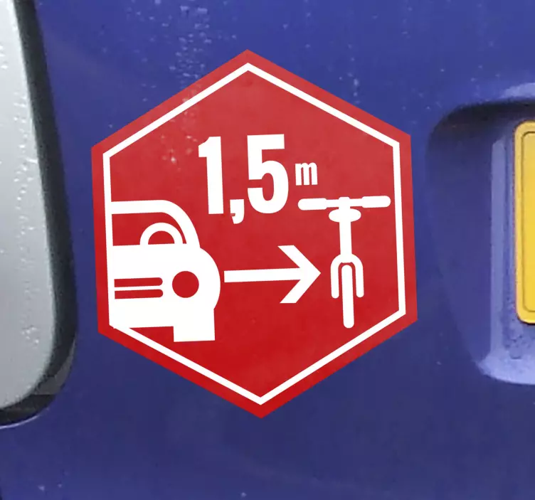 Respekt för den sexkantiga cykelbilsklistermärken - Tenstickers