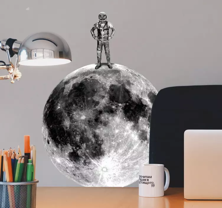 Retro astronaut rymdvetenskap klistermärke - Tenstickers