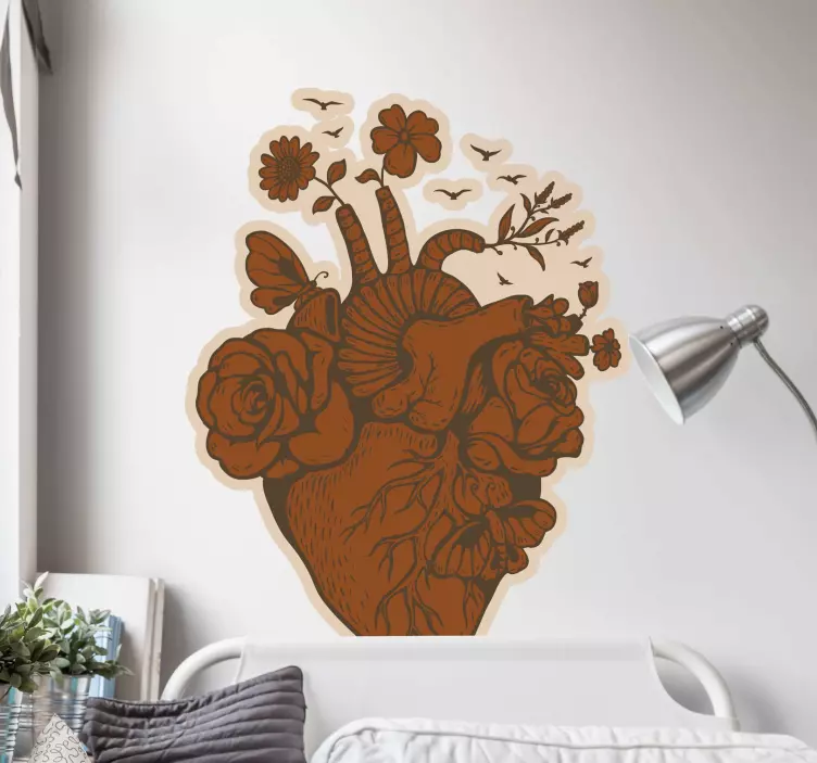 Retro hjärta vintage klistermärken - Tenstickers