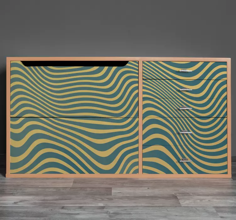 Retro linjer möbler klistermärke - Tenstickers