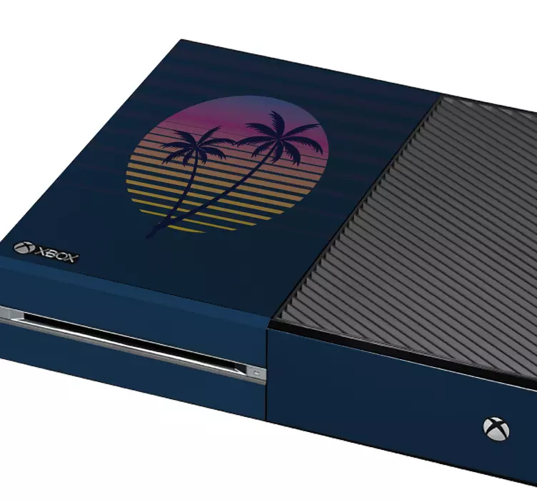 Retro tropisk solnedgång xbox-hud - Tenstickers