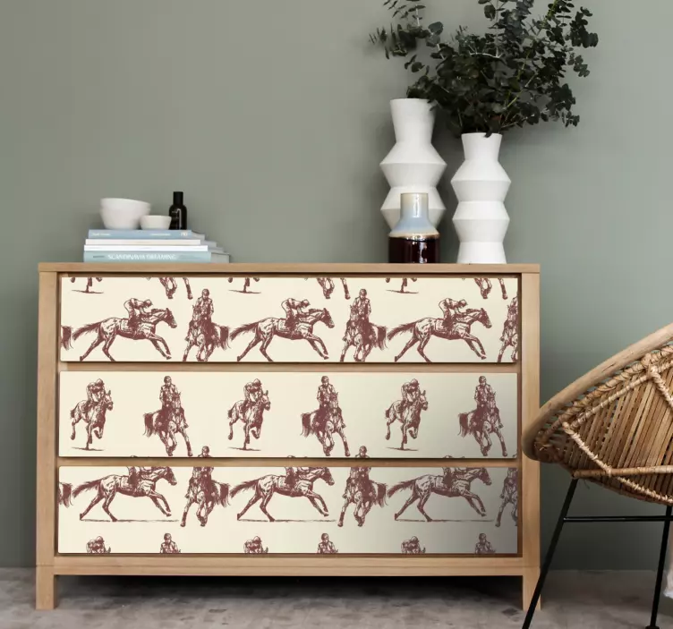 Ridmönstermotiv klistermärken til möbler - Tenstickers