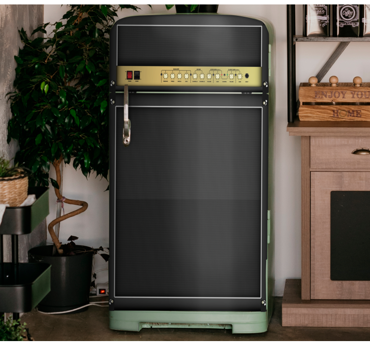 Rock gitarrförstärkare kylskåp dekal - Tenstickers