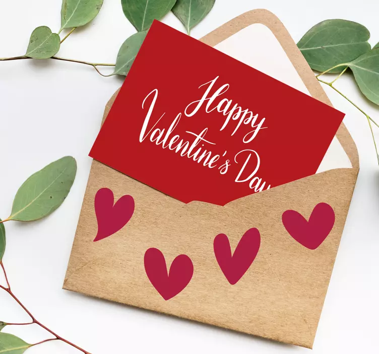 Röda alla hjärtans hjärtan alla hjärtans klistermärke - Tenstickers