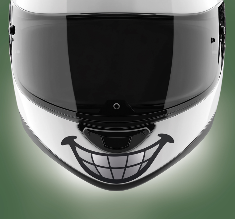 Rolig tänderdesign motorcykelklistermärke - Tenstickers