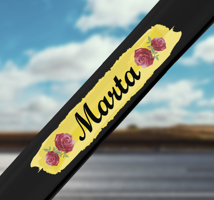 Ros cykel anpassningsbara blommor vägg klistermärke - Tenstickers