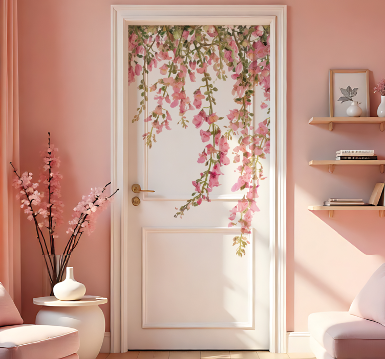 Rosa klisterdekal klistermärke för dörr - Tenstickers