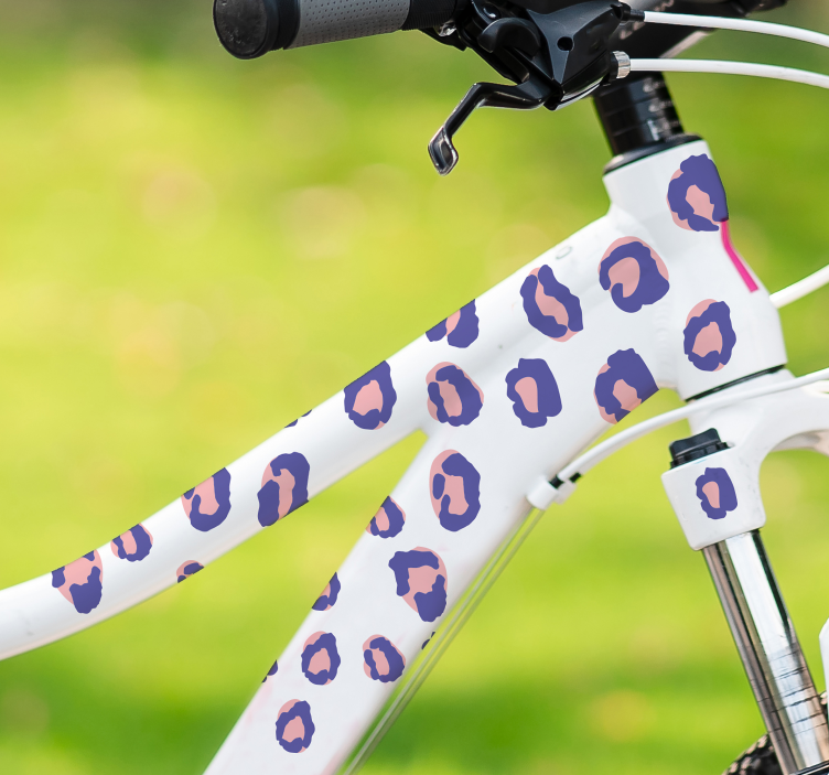 Rosa leopard klistermärken cykel - Tenstickers