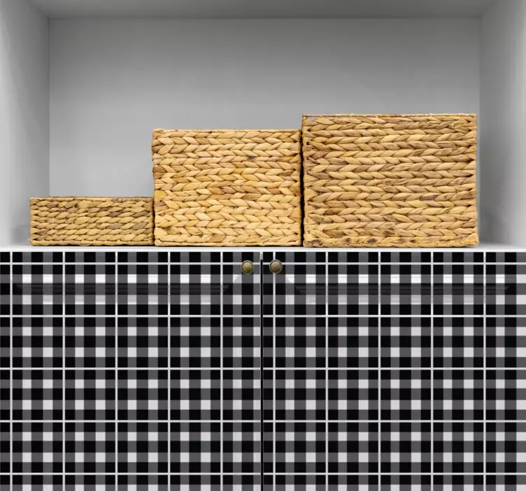 Rutigt mönster bakgrund Väggklistermärken djur - Tenstickers