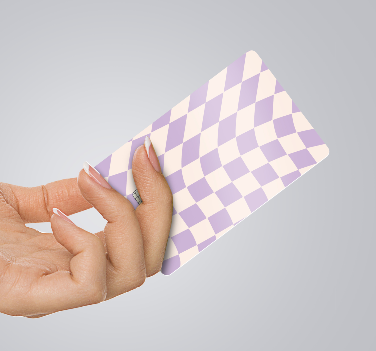 Rutor pastellfärger kreditkort klistermärke - Tenstickers