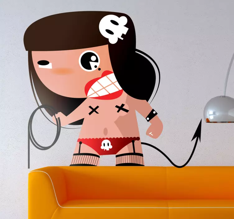 Sadistiska tecknad klistermärke - Tenstickers