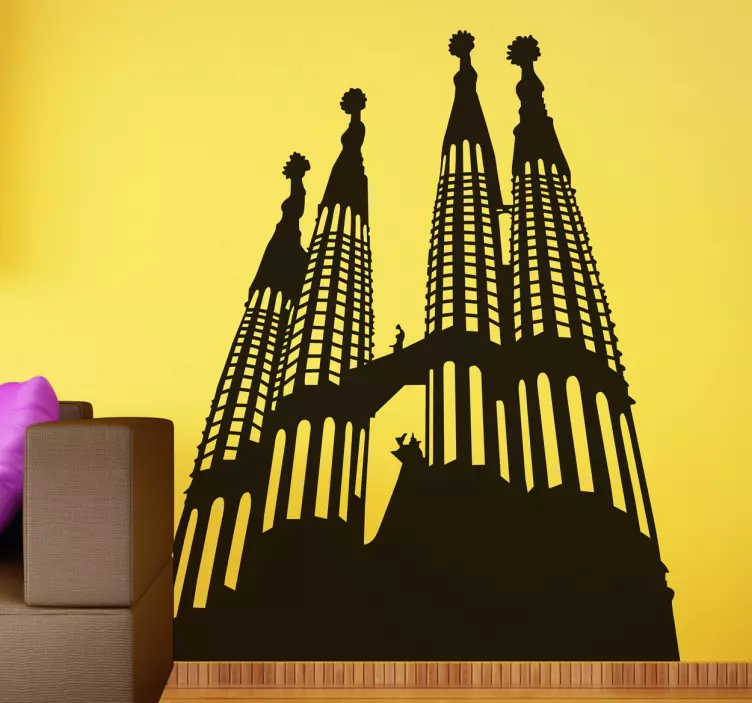 Sagrada familia skyline klistermärke - Tenstickers