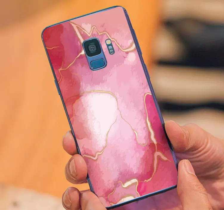 Samsung klistermärken rosa marmor yta - Tenstickers