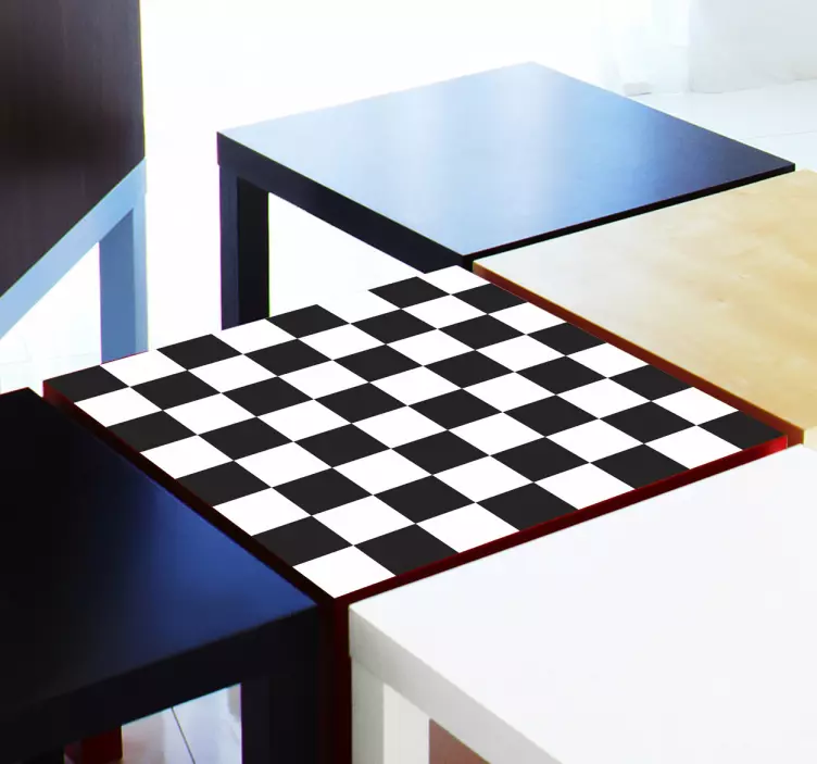 Schack och checkers board sticker - Tenstickers