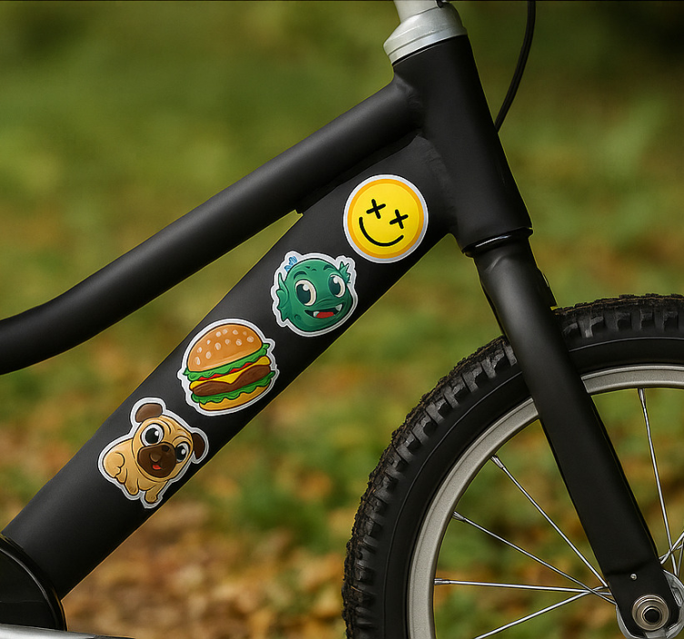 Seriefigurer samling klistermärken till cykel - Tenstickers