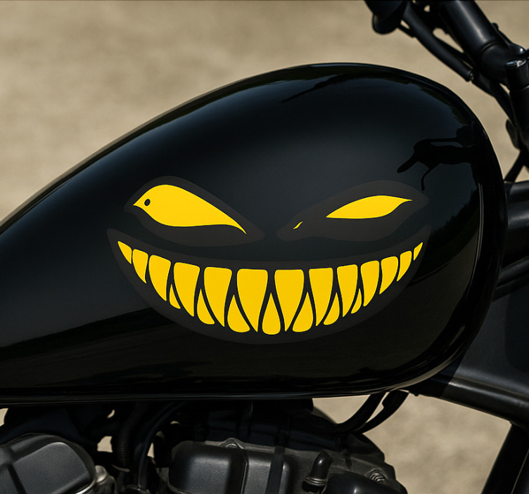 Shadow smirk motorcykelklistermärke - Tenstickers