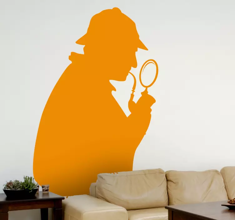 Sherlock holmes profilväggklistermärke - Tenstickers