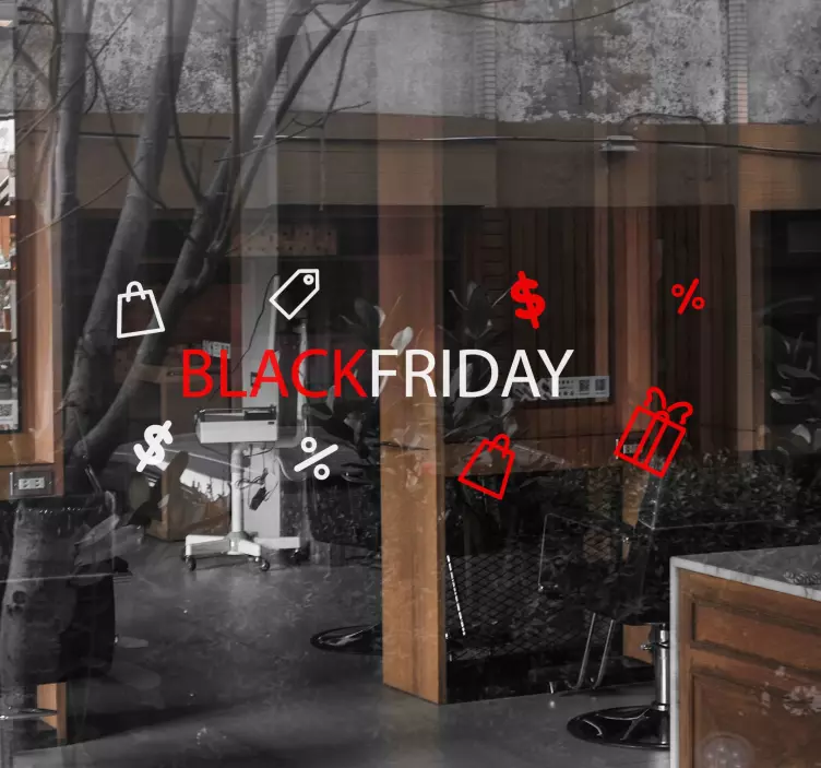 Shopping event display rea-klistermärke - Tenstickers