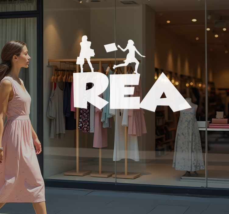 Shopping rea-klistermärke - Tenstickers