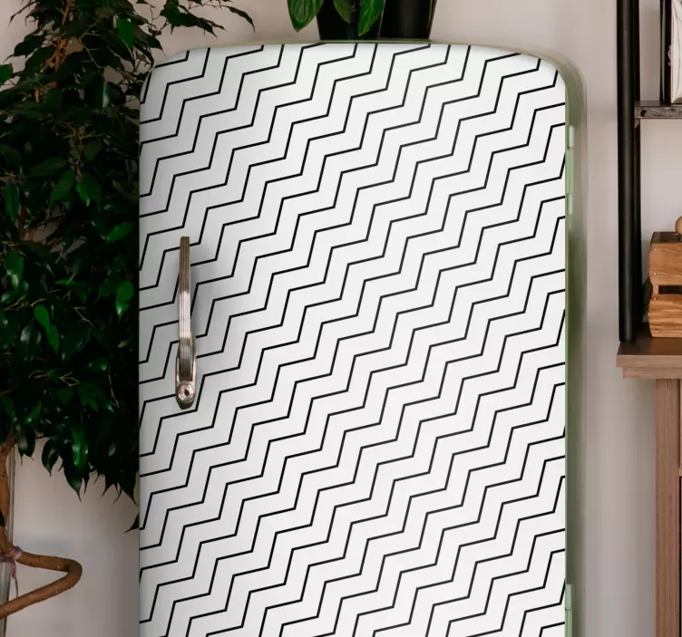 Sicksackmönsteryta kylskåp klistermärken - Tenstickers