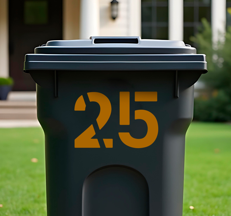 Sifferstilsnummer behållare klistermärke - Tenstickers