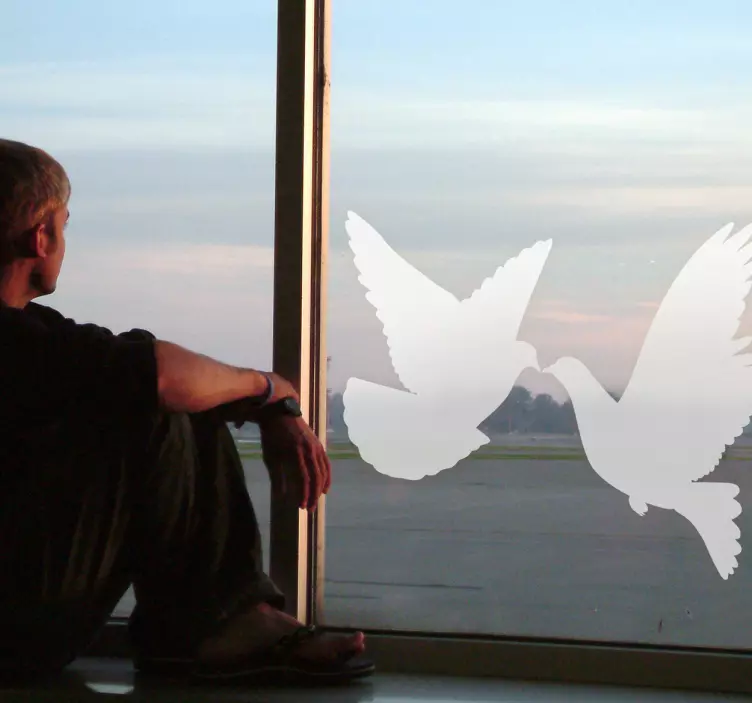 Silhoutte duvor dekaler - Tenstickers