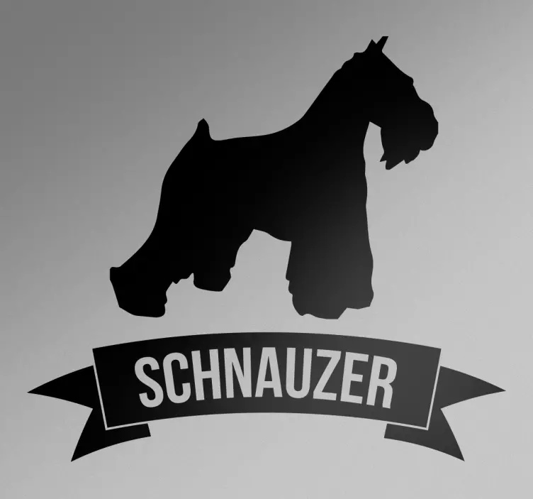 Silhuett schnauzer vägg klistermärke - Tenstickers