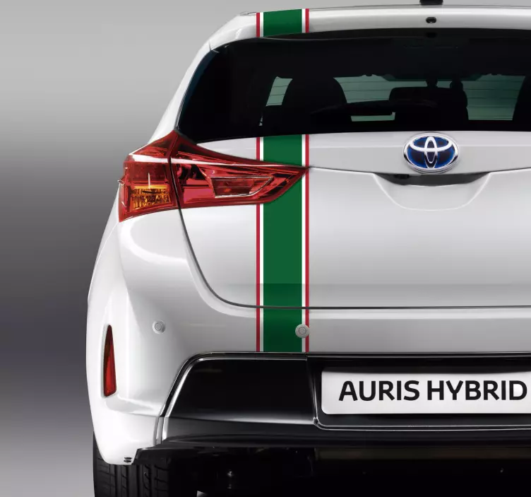 Portugisisk flagg linje bil klistermärke - Tenstickers