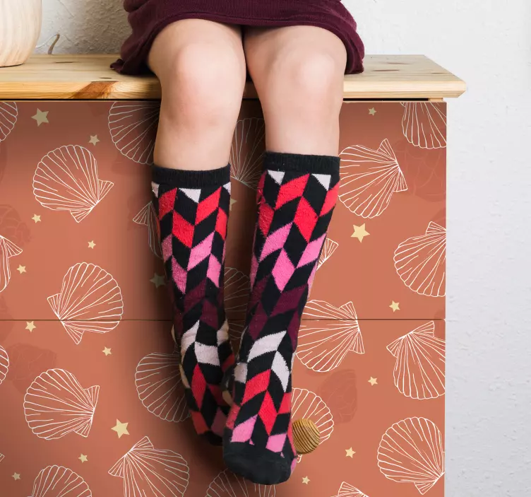 Skalmönster bakgrund dekorativ klistermärke - Tenstickers