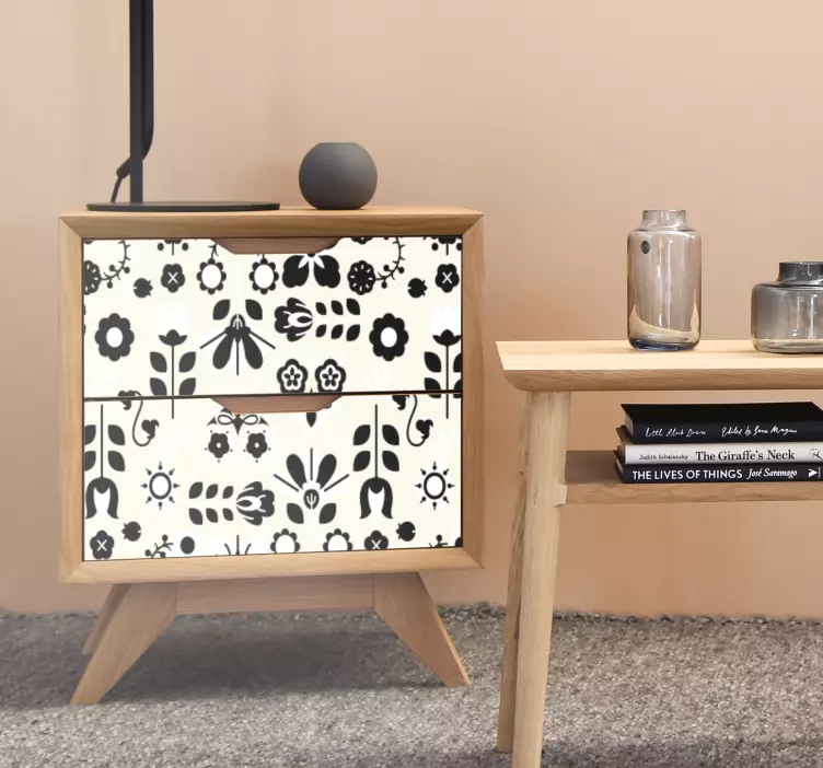 Skapande av botaniska arrangemang klistermärken til möbler - Tenstickers