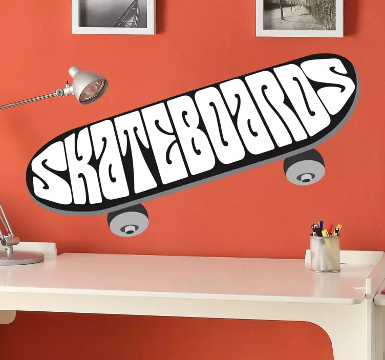 Skateboard dekorativ logotyp dekal - Tenstickers