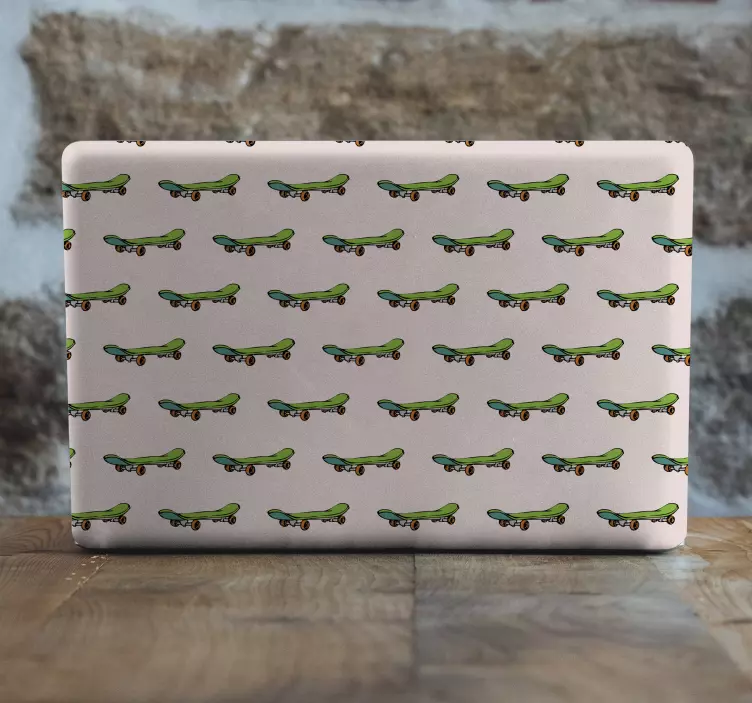 Skateboardmönster klistermärke för bärbar - Tenstickers