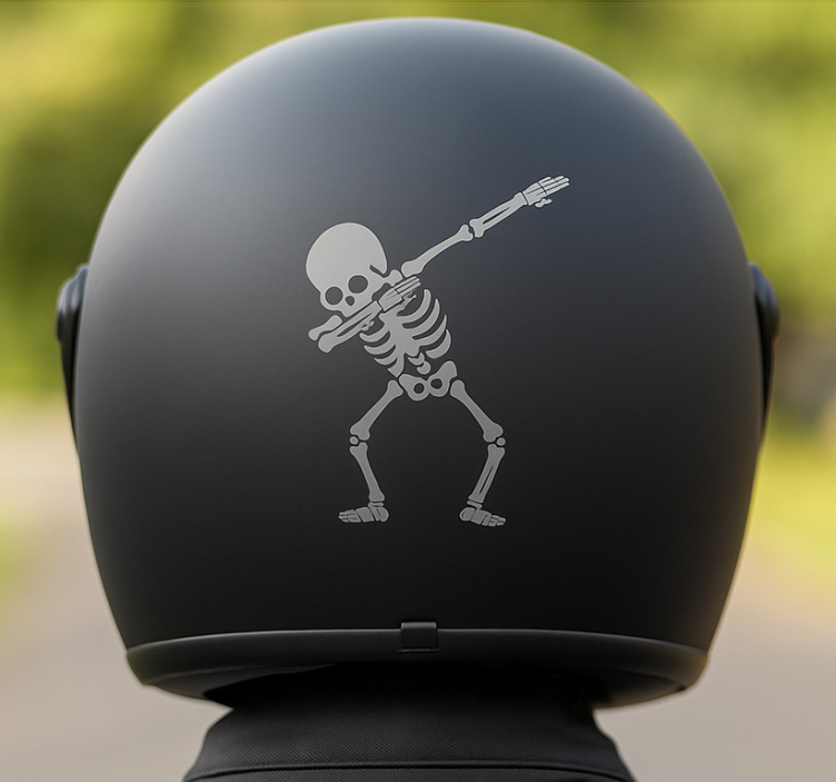Skelett dab-design motorcykelklistermärke - Tenstickers
