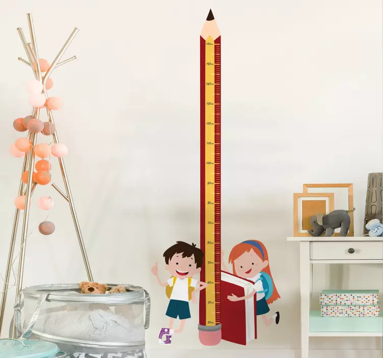Skolmätare dekorativ höjddiagram dekal - Tenstickers