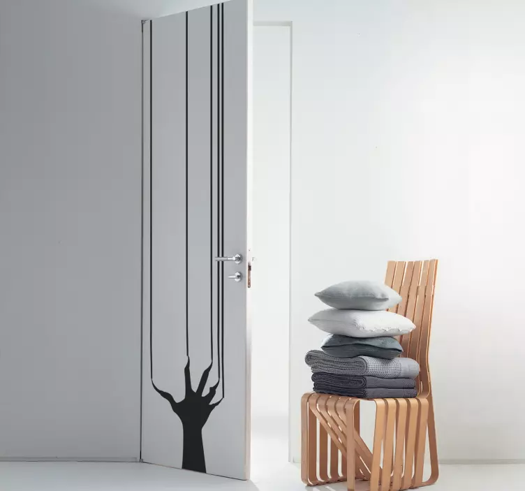 Skrämmande händer dörr halloween klistermärke - Tenstickers