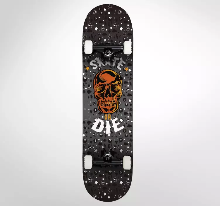 Skridsko eller dö skateboard klistermärke - Tenstickers