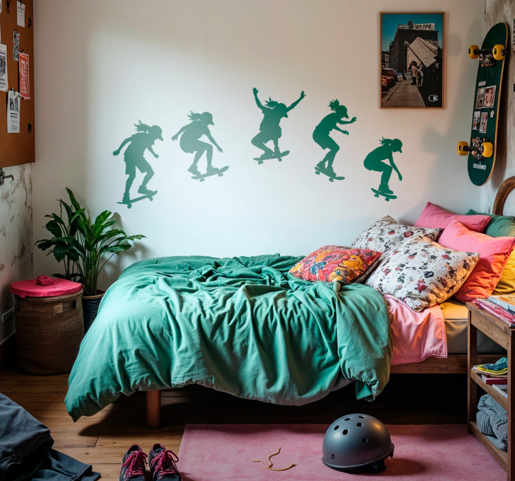 Skridskosekvens sport klistermärke - Tenstickers