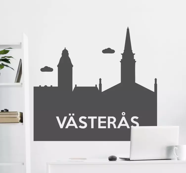 Skyline "västerås" skyline wallsticker - Tenstickers