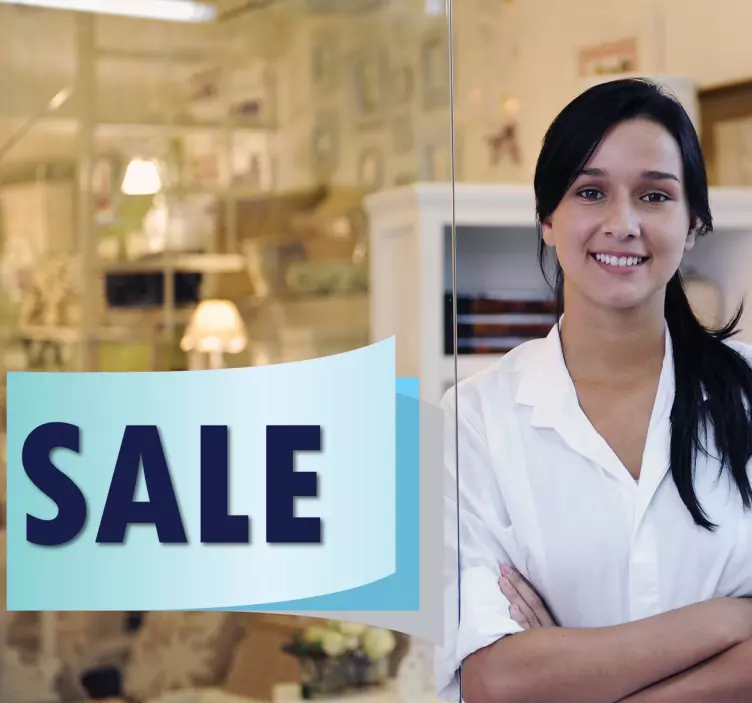 Skyltfönster klistermärken anpassad försäljningsbanner - Tenstickers