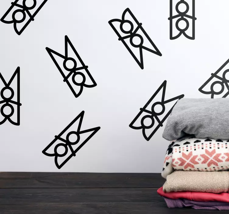 Skyltfönster klistermärken minimalistisk tvättklämma - Tenstickers