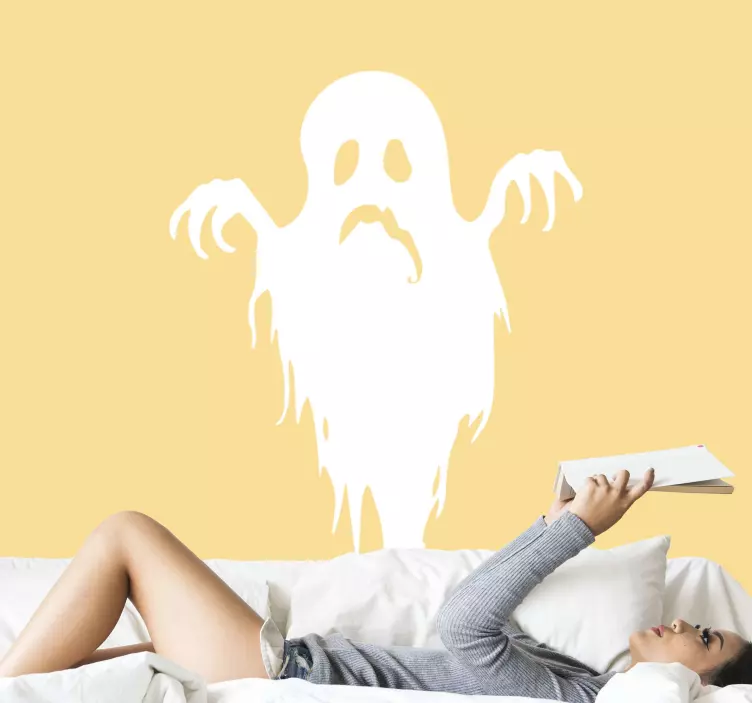 Smältande spök läskig halloween klistermärke - Tenstickers