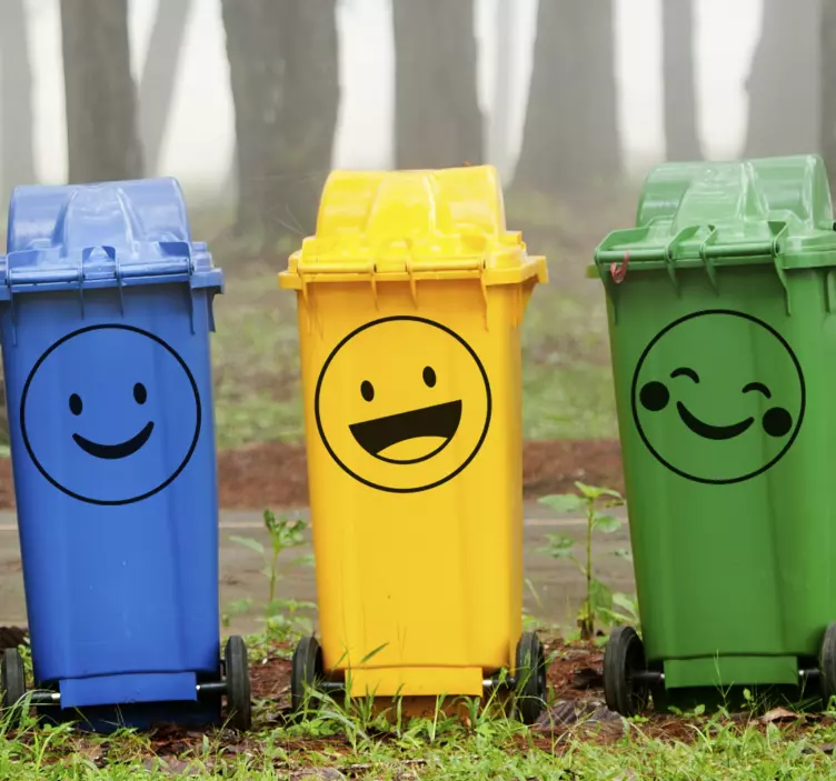Smiley´s op containers stikcer - Tenstickers