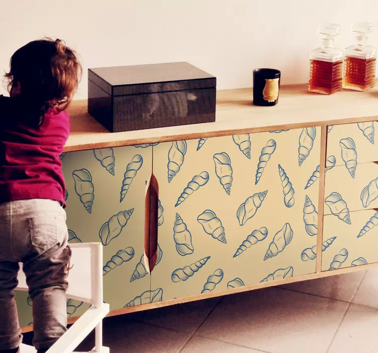 Snäcka kakel möbler klistermärke - Tenstickers