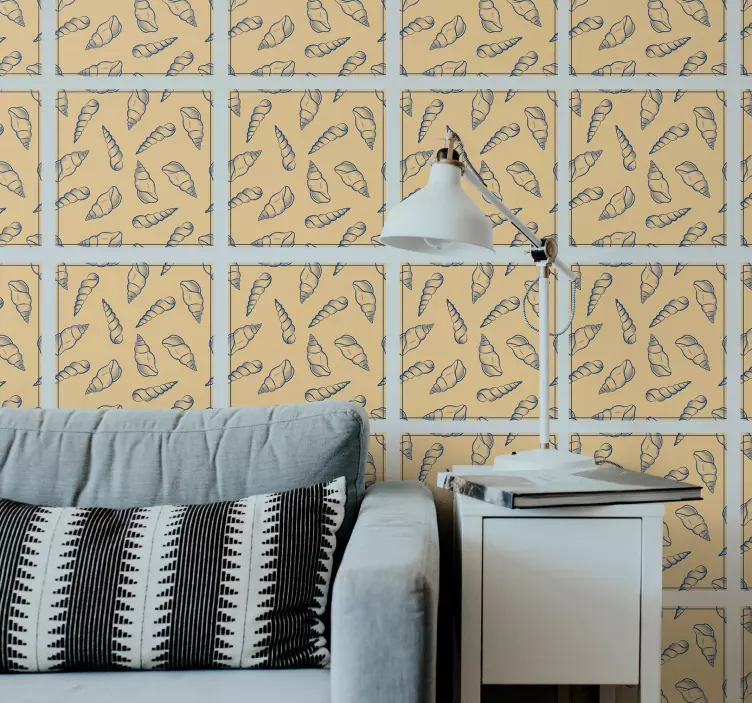 Snäckskalmönster design natur klistermärke - Tenstickers